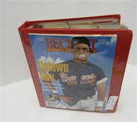 Red Binder Full of Baseball Cards