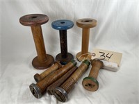 Collection of 8 Vintage Spool& Pins