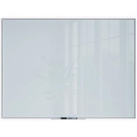 U Brands Glass Dry-Erase Whiteboard, Aluminum