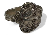 Vintage Sterling Silver Art Nouveau Spoon Ring