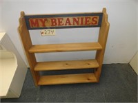 My Beanies 3 row wall shelf