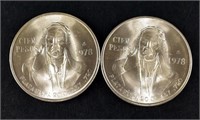 2-1978 Mexico Cien Pesos Silver Coins