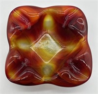 Imperial American Handcrafted Glass Orange Ashtray