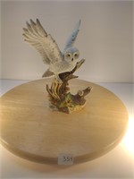 White Owl Figurine Ceramic