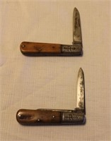 2 Arched Russell Barlow Pocket Knives, 2 Blade