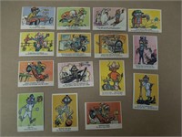 LOT OF 15 FLEER WEIRD-OH'S TRADING CARDS