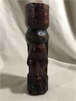 Hand carved wooden head