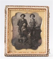 Cased Tintype, circa 1880s, of 3 early Law Men