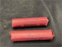 2 Rolls 1934 & 1936 Lincoln Cents