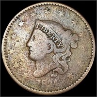 1834 Lg Stars Coronet Head Large Cent NICELY