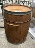 Small Wooden Barrel Decoration.
