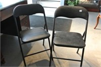 2 Folding Card Table Chairs