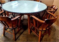 Vintage Knotty Pine Tables and Chairs