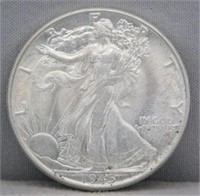 1945 UNC WALKING LIBERTY HALF DOLLAR.