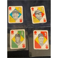 (4) 1951 Topps Red Back Cards