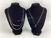 (3) sterling necklaces 20 grams