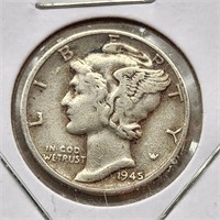 1945 Mercury Dime