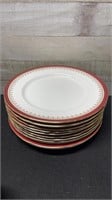 13 Aynsley Bone China Dinner Plates 10.5"