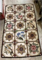 Gorgeous Shanghai hooked rug with floral motif