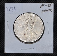 1934 USD Walking Liberty Silver Half Dollar