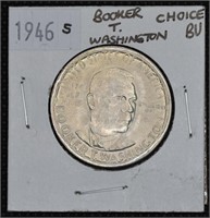 1946 USD Booker T Washington Silver Half Dollar
