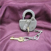 C.& N.W. Railway Railroad Adlake padlock w/keys