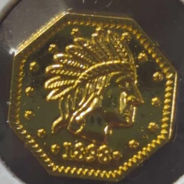 1898 1 California gold token
