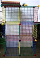 Multi Color Wire Cube Rack Shelf w Extras