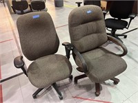 MATCHING OFFICE CHAIRS - GREY PATTERN (LOCATED