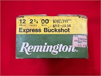 Box of 25 Remington 12 Ga 2 3/4" 00 Buckshot
