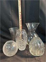 Lot of Vases - Glass and Crystal