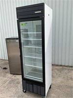 Habco SE-18 1-door glass refrigerator on casters