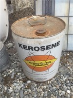 Vintage kerosene jug 5 gallon capacity 14" tall