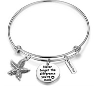 Coworker / Retirement Charm Bangle Bracelet