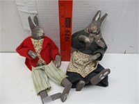 Vintage Wooden Rabbitts