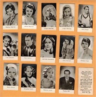 FILM STARS: 33 Scarce German Tobacco Cards (1931)