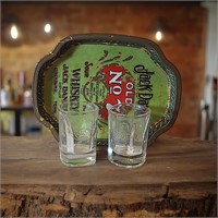 Jack Daniel's Old No. 7 Shot Glasses & Tray