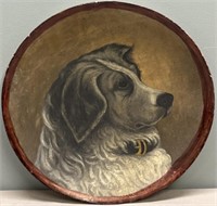 Dog Portrait Painting Composition Bowl