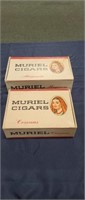 2 vintage Muriel cigars cardboard cigar boxes