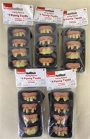 Lot of 5 Funny Teeth Party Favors in Packaging