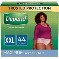 Depend Max Absorb Female Underwear XXL 44ct