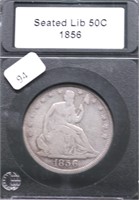 1856 SEATED HALF DOLLAR  VG