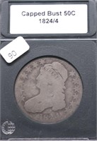 1824 /4 BUST HALF DOLLAR AG