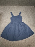 Vintage Blue Rain pinafore mini dress, size small