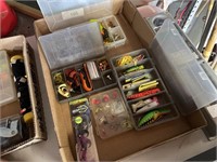 3 FISHING TACKLE BOXES AND LURES