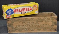 (F) Kraft American Cheese Box And Kraft Velveeta