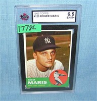 Roger Maris 1963 Topps graded baseball card