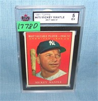 Mickey Mantle graded 1961 Topps  baseball card