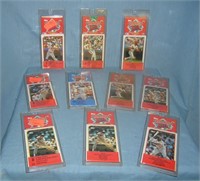 Group of sports collectibles