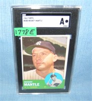 Mickey Mantle graded 1963 Topps  baseball card